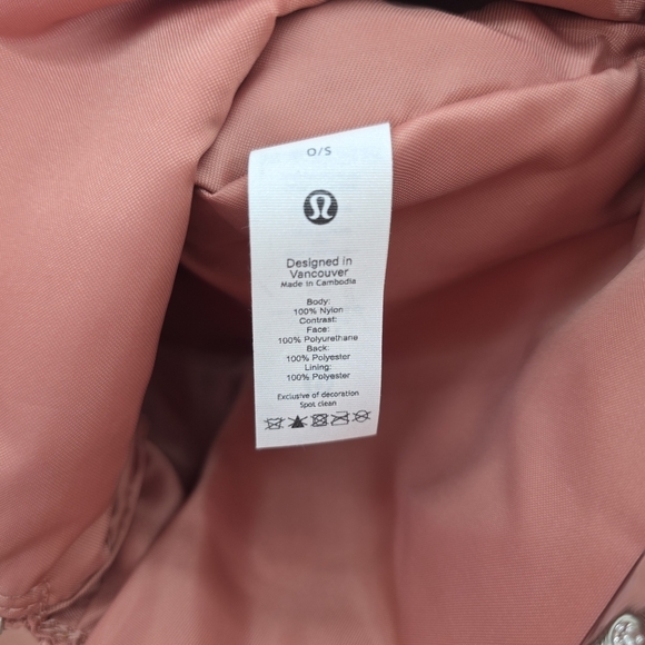 Lululemon Womens All Night Festival Bag Micro 1.5L Blush Silver Zipper Foldover - Picture 7 of 9